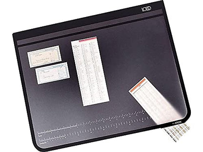 Artistic 41200 Office Products 20" x 31" Logo Pad Lift-top Desktop Organizer Desk Mat, Black/Clear - size: 20" x 31"