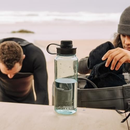 YETI Yonder Water Bottle with Yonder Tether Cap, Lightweight, Leakproof and BPA-Free - color: Navy, size: 34 Ounces