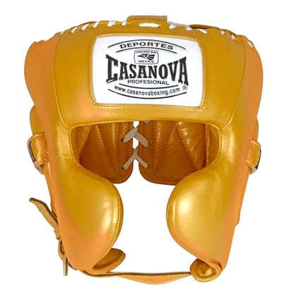 Casanova Boxing® Headgear Cheek Guard Protection for Men Woman - Boxing, Martial Arts, MMA, Kickboxing, Muay Thai, Contact Sport, Sparring, Training - Gold