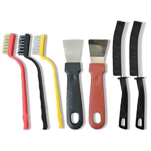 Crevice Cleaning Brush Set, Hard Bristle Cleaning Supplies for Kitchen, Bathroom, Corner, Grout, Sink, Cup, Teapot, Bottle, Blender