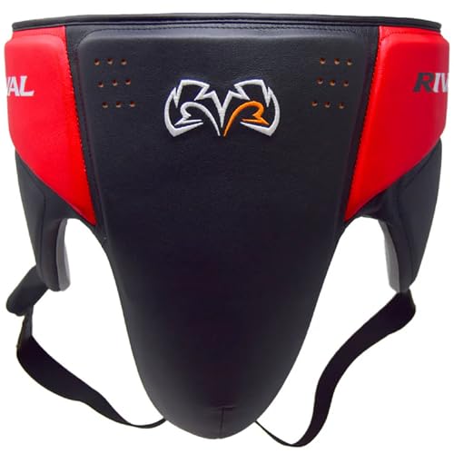 RIVAL Boxing RNFL10 360 Groin Protector with Intelli-Shock D3O Foam, Intelligently Adapts to The Intensity of Any Hit - color: Black/Red, size: X-Large
