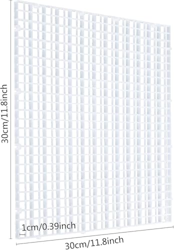 Hipanda Aquarium Hood Fish Tank Top Cover, Fit 8MM/0.3inch Glass | Terrarium lid Plastic Grid with 4-Piece Set Corner Protectors. Prevents Jumping - size: Fit 8MM/0.3inch Glass