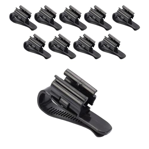 10 Pieces Fish Tank Water Pipe Mounting Clip Aquarium Tube Clamp for Diameter 8-16 mm Water Pipe, Black