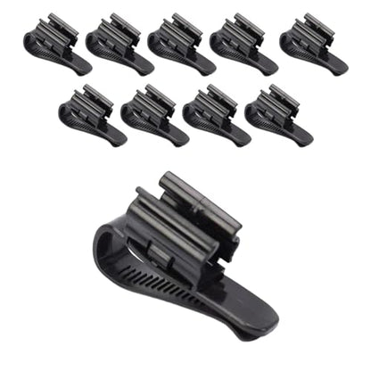 10 Pieces Fish Tank Water Pipe Mounting Clip Aquarium Tube Clamp for Diameter 8-16 mm Water Pipe, Black