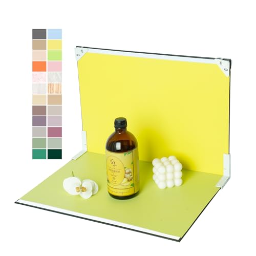 Photo Backdrop Board for Product Photography, 16.5 x 11.7 inch | 10 Double-Sided Backdrops, 20 colors and textures for beauty, jewelry, candles, handmade goods and small product photography - color: light
