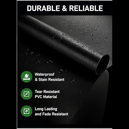 Black Aquarium Background Film, 39 x 12 in, Static Cling Fish Tank | PVC Static Cling, No Glue, No Residue, Removable, Reusable, Easy Install, for Fish Tank Decor - size: 39"x12"in