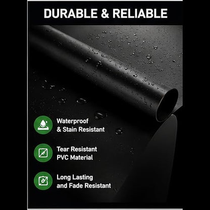 Black Aquarium Background Film, 79"x23.6" in, Static Cling Fish Tank | PVC Static Cling Backdrop, No Glue, No Residue, Removable, Reusable, Easy Install for Fish Tanks - size: 79"x23.6"in