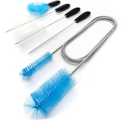 5p Dryer Vent&AC Drain Line Cleaner Brush,Multifunctional Pipe Cleaning | Dryer Vent, Flexible design for Sink, Shower Drain, Vacuum Hose, Hookah, P Trap & Snake Drain Unclogger