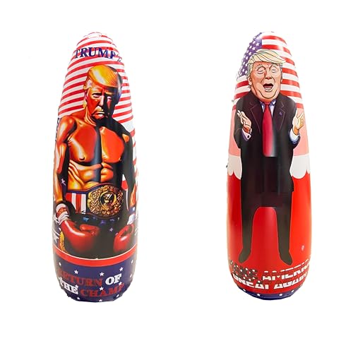 President Donald Trump Inflatable Punching Bag-2 Sided Tumbler Balloon-Indoor and Outdoor Fun-Poolside and Yard Decoration