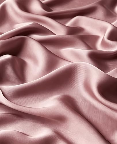 Lina & Lily Luxury Satin Hijab Head Scarf Shawl Wrap for Muslim Women Extra Long - color: Dusty Rose