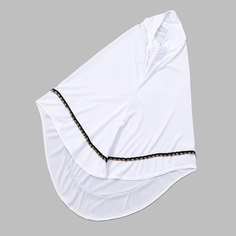 SIQITECHNO Womens Ready To Wear Hijab Scarf Muslim Islamic Head Wrap Instant Hijab Ramadan Eid Prayer Jersey Long Turban Cap - color: White