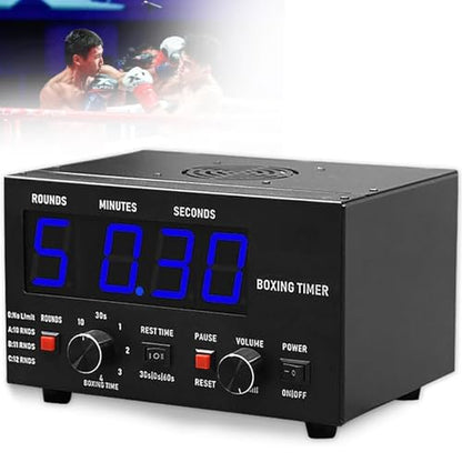 Professional Boxing Interval Timer - Gym Clock with 30S-10min Workout & 0/30/60S Rest, Perfect for Training, Fitness, and Workouts - Blue Gym Timer - size: Blue