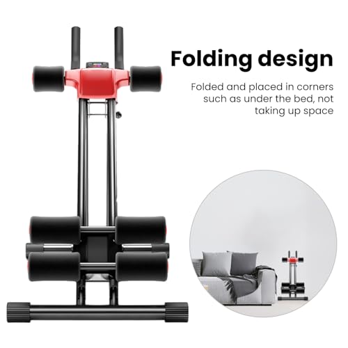 Ab Workout Equipment,Health & Fitness Foldable Hyperextension Roman Chair Full Body Workout for Home Gym, Strength Training Exercise Equipment for Body Shaping, Foldable Waist Trainer Suitable for Beginner