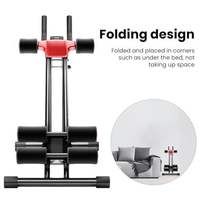 Ab Workout Equipment,Health & Fitness Foldable Hyperextension Roman Chair Full Body Workout for Home Gym, Strength Training Exercise Equipment for Body Shaping, Foldable Waist Trainer Suitable for Beginner
