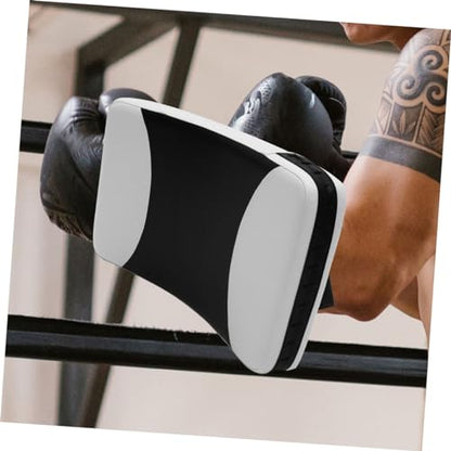Kick Pad Curved Taekwondo Training Shield Absorption for Kickboxing and Martial Arts Suitable for All Ages Black and White Small