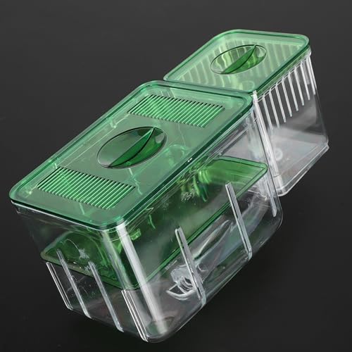 Fish Breeder Box,Double Layer Little Fish Isolation Hatching Incubator Aquarium Fish Isolation Breeding Box for Injured Small Fish Shrimp Clownfish Guppy