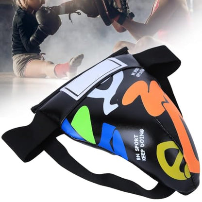 HERCHR Children Groin Guard, Boxing Kickboxing MMA Muay Thai Sparring Groin Guard Protective Gear for Sanda Taekwondo Training - color: Black