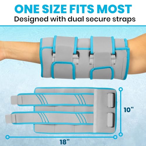 Vive Elbow Ice Pack Wrap - Ultra Cold Gel Ice Pack for Injuries Reusable - Elbow Support Compression for Cold/Hot Therapy - Adjustable for Men/Women, Sports Recovery, Arthritis, Tendonitis Pain Relief - style: Ice Pack