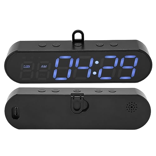 Portable Gym Timer, USB Rechargeable Magnet Workout Clock Large Dispaly Interval Timer Stopwatch with Buzzer, HIIT Tabata Boxing Timer for Home Exercise