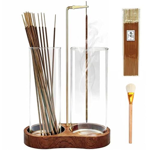 Ceremony Incense Holder, 2 in 1 Wooden Incense Holder for Sticks - color: 2 in 1 Wooden Elliptical