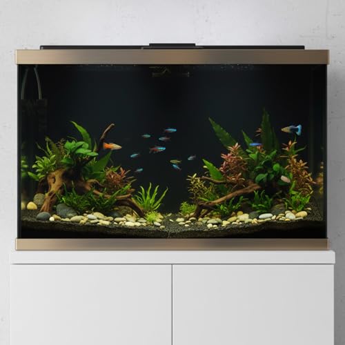 Black Aquarium Background, Fish Tank Background Wallpaper Electrostatic Adhesive Fish Tank Decor 11.8“×39.4”