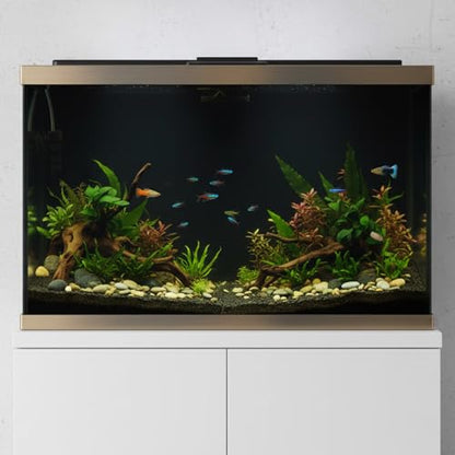 Black Aquarium Background, Fish Tank Background Wallpaper Electrostatic Adhesive Fish Tank Decor 11.8“×39.4”
