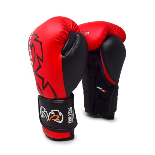 RIVAL Boxing RS11V Evolution Sparring Gloves, Extra-Thick 2” Padding, V-Strap Wrist Lock 2 System, Large Hand Compartment, and 15 Degree Angle Cuff - color: Red, size: 12 oz.