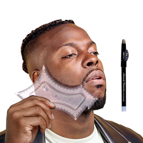 The Cut Buddy Original Shaping Tool, Clear Beard and Hairline Template with Bonus Tracer Pencil, As Seen on Shark Tank - style: The Cut Buddy Original