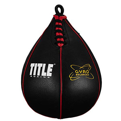 TITLE Boxing Gyro Balanced Leather Speed Bag: Speed Bag for Boxing, Speedbag, Speed Bags, Boxing Speed Bag, Title Speed Bag, Boxing Bag, Boxing Equipment, Punching Bag - size: XXS (4" x 7")