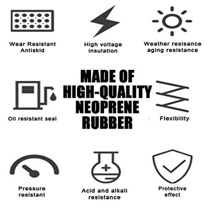 NABOWAN Solid Rubber Sheets,Strips,Rolls 1/4" (.250") Thick x 8" Wide x 8" Long (Pack of 2) Neoprene Rubber, Perfect for DIY Gasket Material, Sealing, Liner, Shield, Padding, Mat - size: 8" Wide x 8" Long, style: 1/4" (.250") Thick