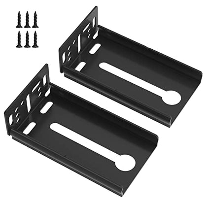 LONTAN Black Rear Mounting Brackets for 1.77 Inch 45mm Slides (10 Pairs) | Electro-Coated Anti-Rust Finish; Face Frame Cabinet Socket; 2.75 Inch Depth Extension; Easy Screw On Replacement - color: Black, size: 1.77 Inch - Mounting Bracket