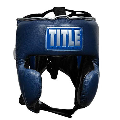TITLE Royalty Leather Training - Boxing MMA Headgear, Muay Thai - size: Large