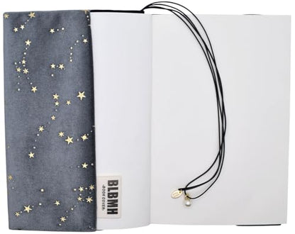 BLBMH 5x8 Book Cover | Handmade Non-Stretch Fabric Sleeve with Bookmark | for Paperback Bible Journal | Privacy Reading Gift for Women - Velvet Grey - color: Velvet Grey