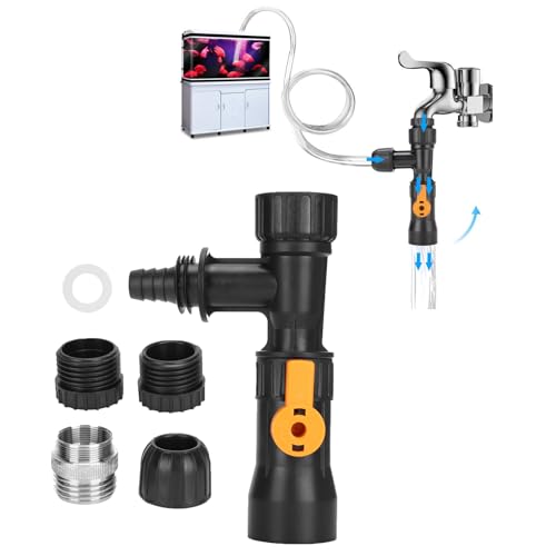 Fish Tank Water Changer,Siphon Fish Tank Vacuum Gravel Cleaner | Aquarium Quick Water Changer with 2 Faucet Adapters for Aquarium Quick Water Change, Black