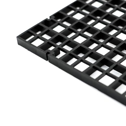 Aquarium Fish Tank Divider Plastic Egg Crate Filter Bottom Tray, S | 6pcs, Black, Plastic Grid - size: S 6pcs Black