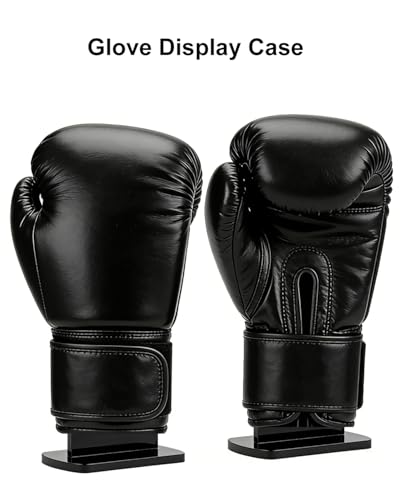 Black Boxing Glove Display Case,Boxing Gloves Stand Holder,Acrylic Boxing Glove Holder,Boxing Gloves Display Stand,Baseball Glove Display Rack (1 Pack) - color: 1 Pack