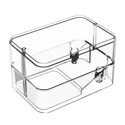 Automatic Fish Feeder Expandable Box Fish Food Storage Box, Removable, Suitable for GEZIEKID WP8621N, WP8621F, WP8622, WP8622L, Transparent Plastic Material, 350ML Large Capacity