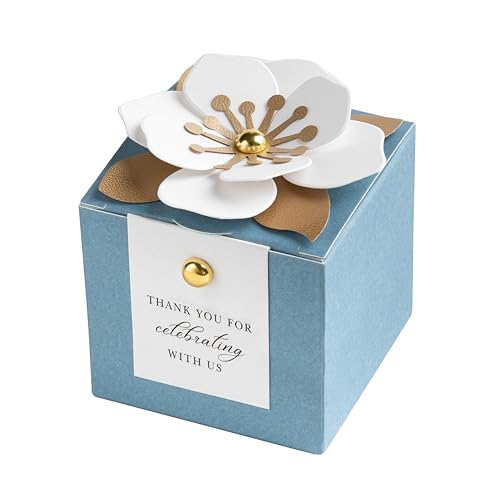 FEIYI 20 PCS Favor Boxes, Dusty Blue Candy Boxes 2.55x2.55x2.55 - color: Dusty Blue