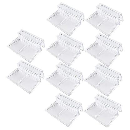 Toyvian 10pcs Acrylic Support Brackets for Aquariums Fish Tank Cover Clips Compatible Lightweight Design for Easy Installation and Stable Performance