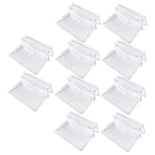 Toyvian 10pcs Acrylic Support Brackets for Aquariums Fish Tank Cover Clips Compatible Lightweight Design for Easy Installation and Stable Performance