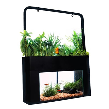 Aquaponics Garden, Self-Sustaining Desktop Aquarium Hydroponics Ecosystem Kit, fits Standard 10 Gallon Aquariums