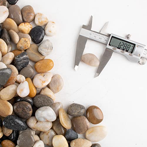 Pebbles for Plants 18 lb Natural River Rocks Garden Decorative Stones Outdoor Aquariums Gravel 1-1.5 Inches - size: 18LB, style: Colour