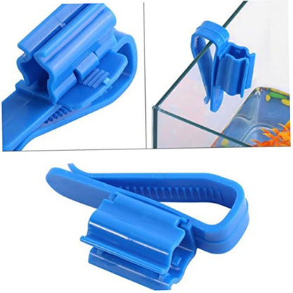 2pcs Aquarium Filtration Hose Clip Pipe Holder for Easy Cleaning and Water Change Fish Tanks and Buckets - size: 8.5*1.8CM