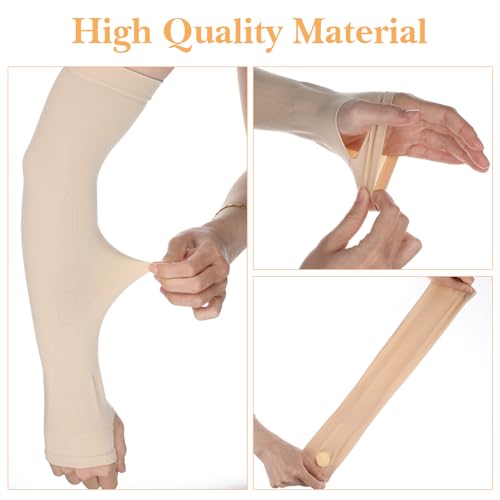 4 Pairs Protective Arm Sleeve for Thin Skin Elderly Skin Tear and Bruise, Protection Sleeves for Men and Women