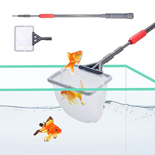 Deioxhy 6-in-1 Aquarium Fish Tank Cleaning Tools Kit Algae Clean Sets with Adjustable Long Handle Fish Tank Brush Cleaner - size: 1 Count (Pack of 1)