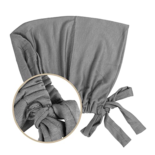 PURFUN 2 Pcs Muslim Inner Hijab Caps Women Girls Stretchy Breathable Full Cover Undercap Tube Bonnet Under Scarf Hats Beanie - color: Deep Grey+black/2pcs