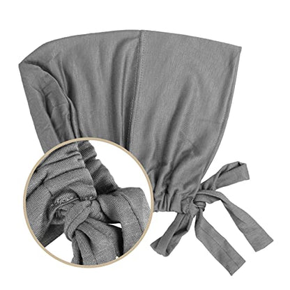 PURFUN 2 Pcs Muslim Inner Hijab Caps Women Girls Stretchy Breathable Full Cover Undercap Tube Bonnet Under Scarf Hats Beanie - color: Deep Grey+black/2pcs