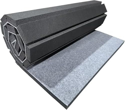 Gymnastics Tumbling Mat 1.6" Thick – Non-Slip Carpet Surface, Unfoldable Wrestling Mat for MMA, Cheerleading, Home Gym, 4'x8' Exercise Foam Mat - color: Gray, size: 4032*72*1.6in