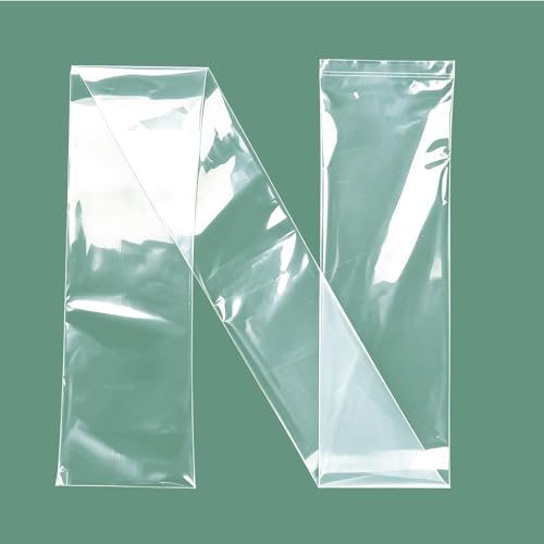 Plastic Poster Sleeves, 20 Pack 6 x 50 Inch Acid-Free Clear Storage Bag, Waterproof Flat Open Poly Long Narrow Tube for Blueprint, Collection, Painting Artwork, Fishing Rod and Umbrella, 2Mil - size: 6 x 50 Inch
