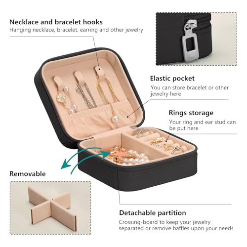 Travel Jewelry Case Islamic Background Traditional Lantern Star and House Portable PU Leather Jewelry Storage Organizer